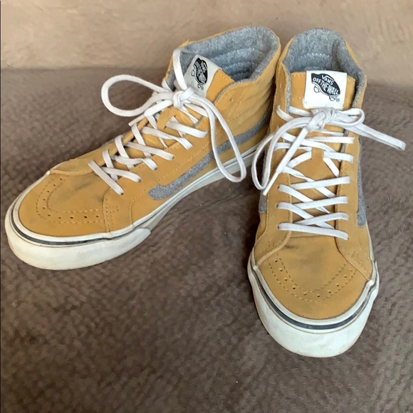 mustard vans high tops